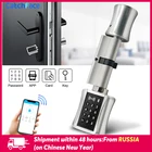 Цилиндрический смарт-замок Bluetooth, электронный дверной замок без ключа, приложение, Wi-Fi, цифровой кодовый RFID-замок