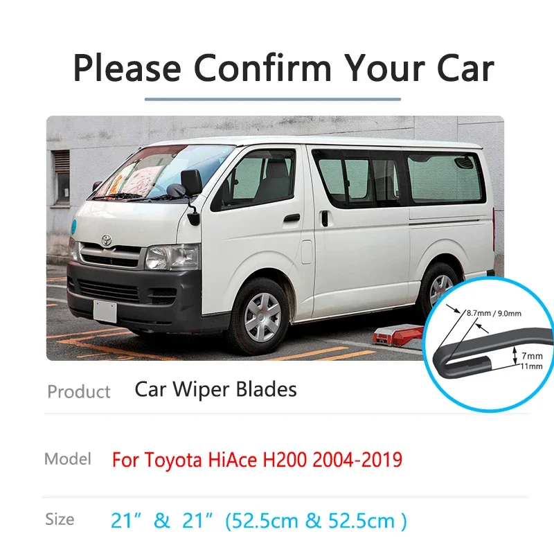 Щетки стеклоочистителя для Toyota HiAce H200 RegiusAce Van 2004 ~ 2019
