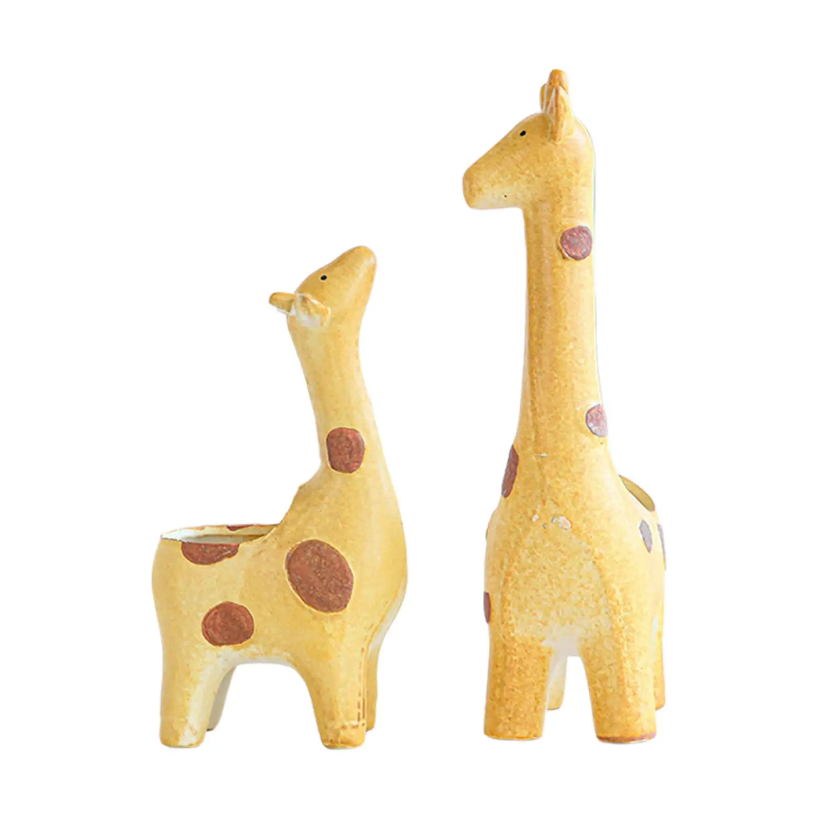 

2x Ceramic Plant Pots Indoor Cartoon Cute Animal Flower Pots Cute Planter Pots for Desk