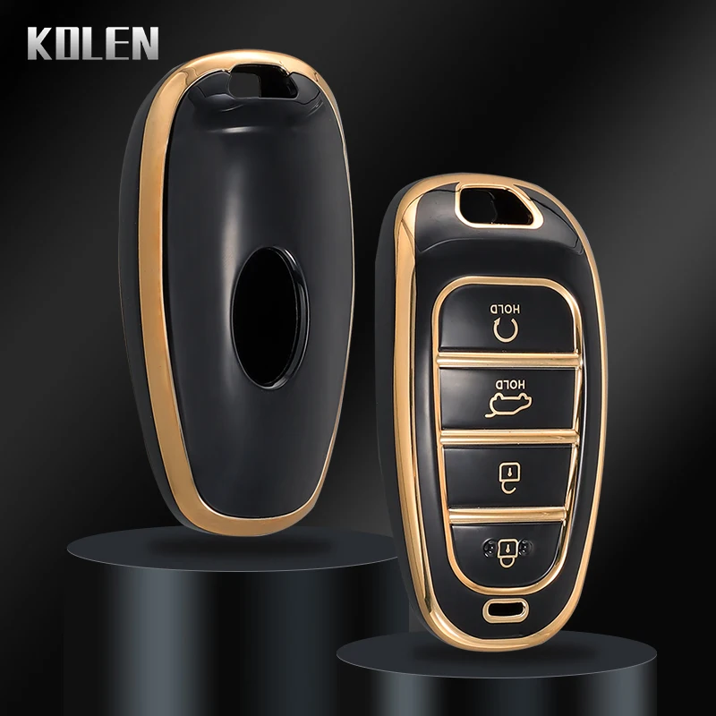 

TPU Car Remote Key Case Cover Shell Fob For Hyundai Tucson 2022 Santa Fe NEXO NX4 Atos Prime Solaris 4 5 Button Auto Accessories