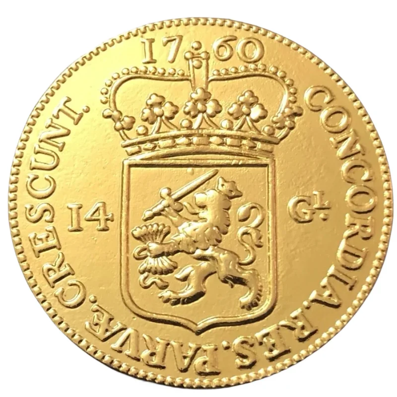 

Золотая копия монеты 1760 Голландская республика (Gelderland) 14