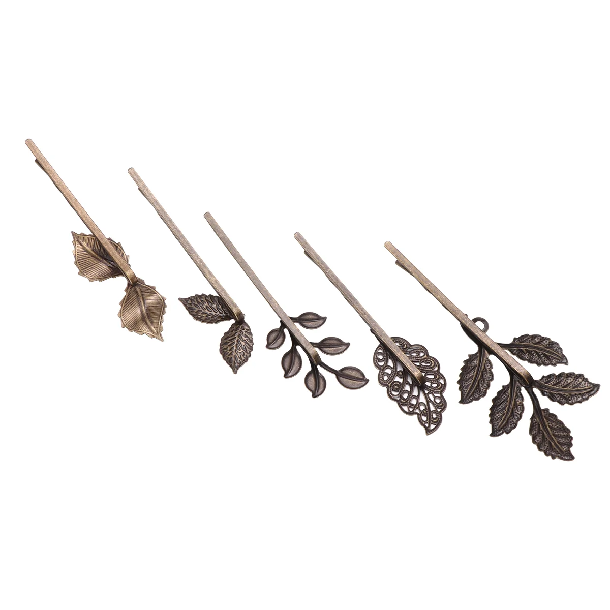 

Bronze Leaf Hairclip Bobby Vintage Barrettes Clips Hairpin Minimalist Retrowomen Pin Accessories French Metal Hairpins Leaves