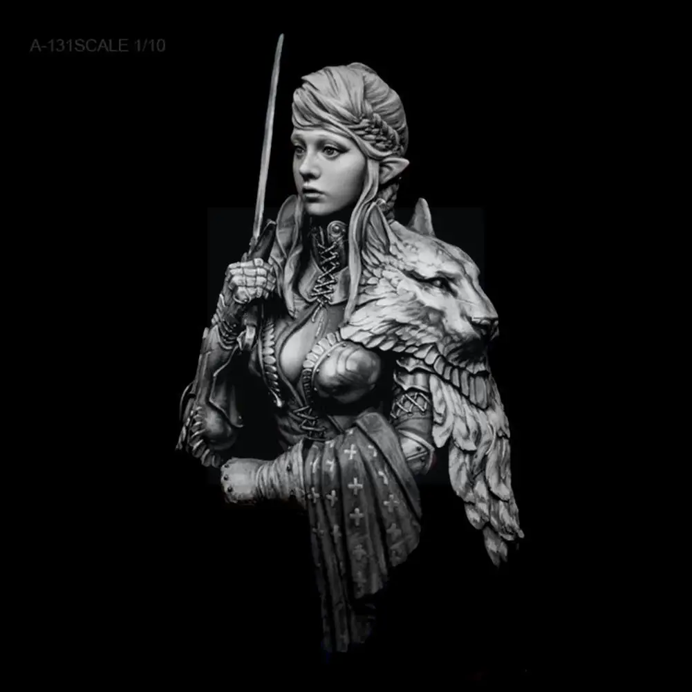 

1/10 Resin Soldier Model Self-assembled Resin Atonement Ornament A-131 Soldier Model Bust Kits Of Figure White Templars Res T9w1