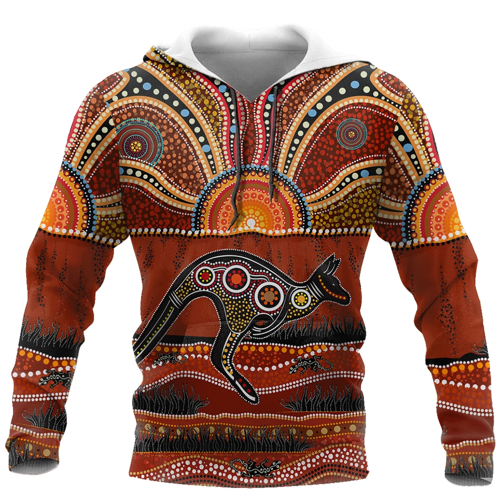 

CLOOCL Aboriginal Australia Kangaroo Running Lizard Art 3D Printed Autumn Men Hoodies Unisex Casual Zip Pullover Sudadera Hombre