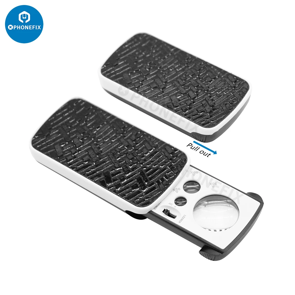 

30X 60X 90X Jewelry Magnifier Optical Loupe Jewelry Appraisal Reading High Magnification Acrylic Optical Magnifying Glass