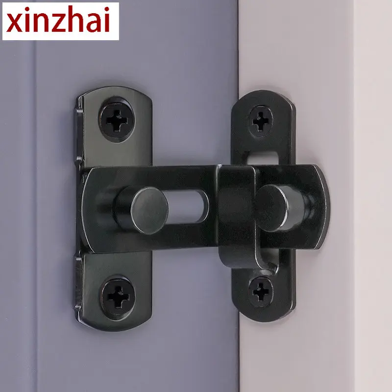 

Stainless Steel 90-degree Door Buckle Door Bolt 180° Anti-theft Door Lock Buckle Door Latch Push-pull Door Lock