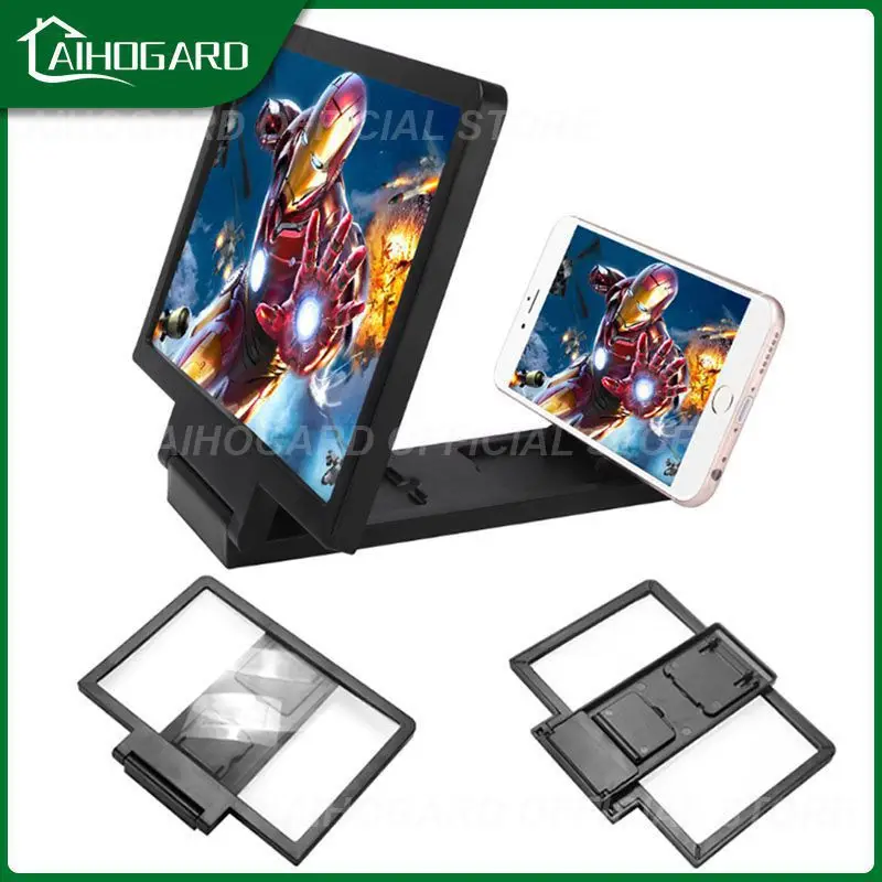 

Mobile Phone 3D Screen Video Magnifier 7.1*5.9 Folding Curved Enlarged Smartphone Movie Amplifying HD Projector Stand Bracket