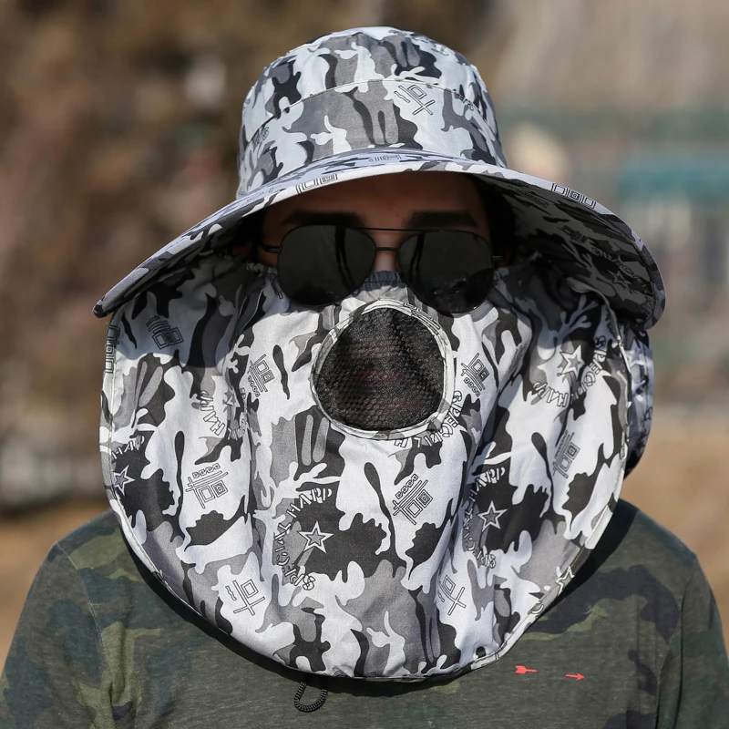 

Unisex Uv Sun Hat Outdoor Riding Detachable Sun Hats Fishing Camping Barbecue Sunshade Mountaineering Hat