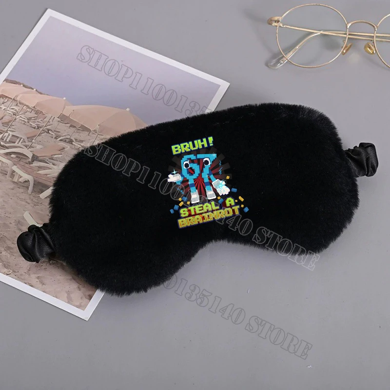 Маска для сна Steal A Brainrot Blindfold Sleep Eye Mask 67 Six Seven, светонепроницаемая, для ночного сна, мягкая, охлаждающая, для мужчин и женщин, подарок (art.: 3920da1843377) - 3920da1843377