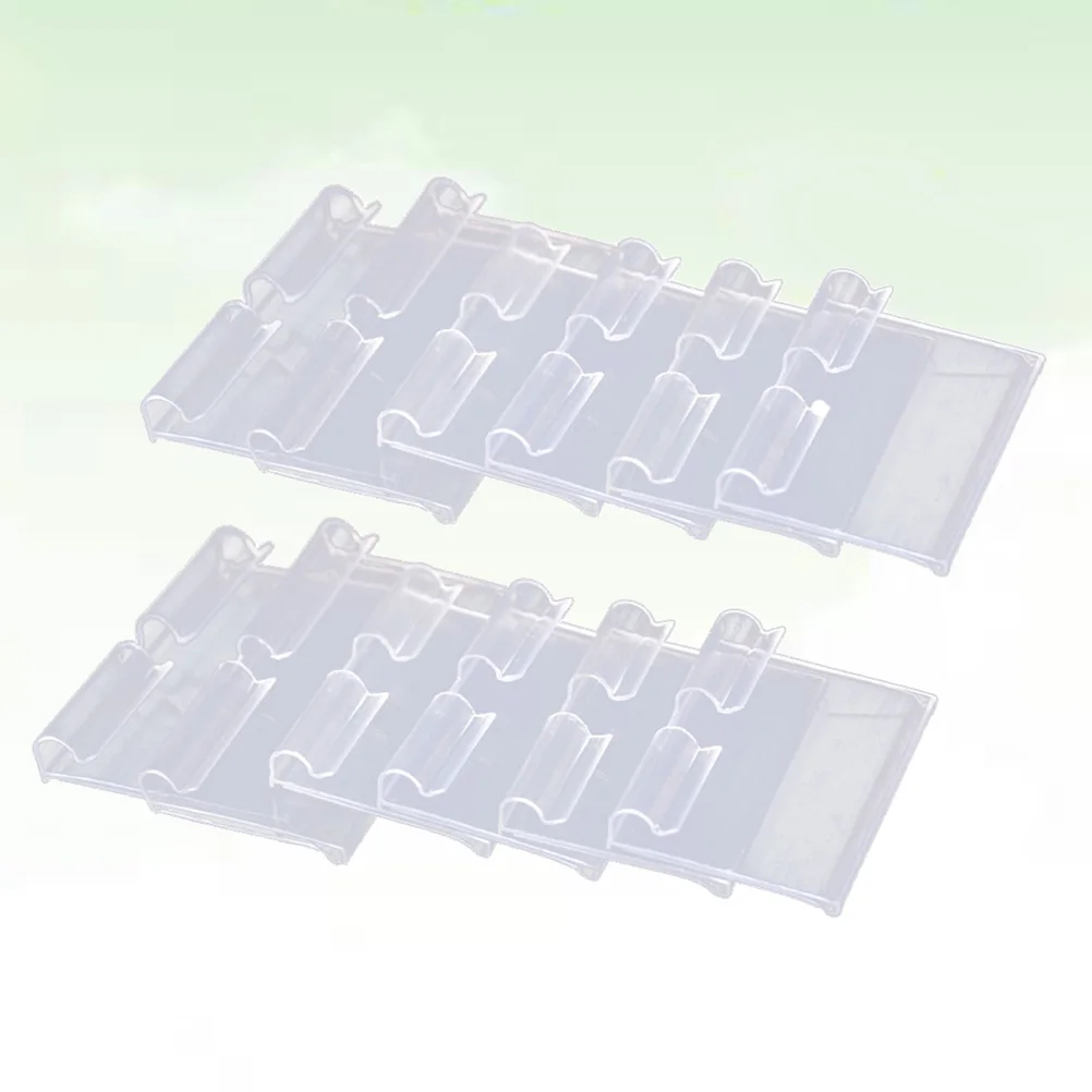 

50 шт., прозрачные пластиковые этикетки-держатели для корзины