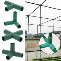 1020pcs tee 34way frame edging connectors plastic gardening corner connectors plant stakes fencing pipe joint for greenhouse