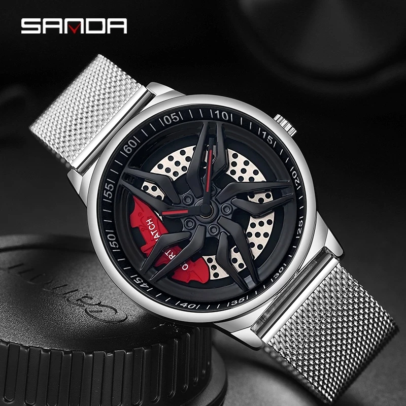 

SANDA 2023 New Luxury Men Watches Fashion Rotate Dials Quartz Wristwatch For Male Clock 30M Waterproof Relogio Masculino P1062