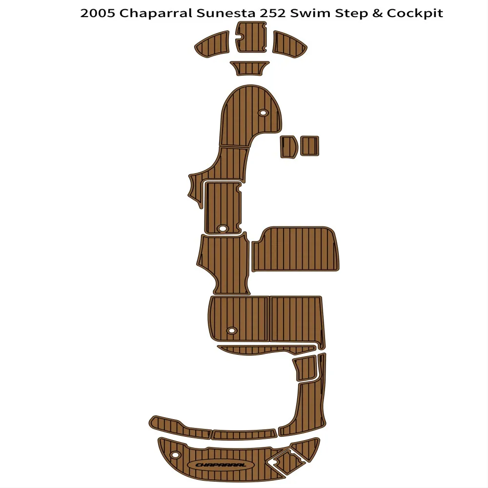

2005 Chaparral Sunesta 252 Swim Platform Cockpit Boat EVA Foam Teak Floor Pad Backing Adhesive SeaDek Gatorstep Style Floor