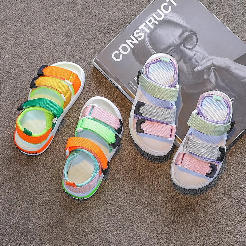 

Сандалии детские Нескользящие, мультяшный стиль, пляжная обувь, плоская подошва, модные босоножки, 2022