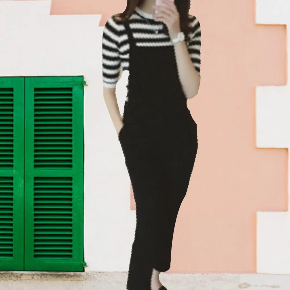 

Trendy Summer Jumpsuit Slim Fit Women Jumpsuit Solid Color Backless Women Jumpsuit Match Top