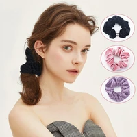new velvet stripe pattern hair rings ponytail scarf hairbands scrunchies women girls elastic head bands ties accessories hot