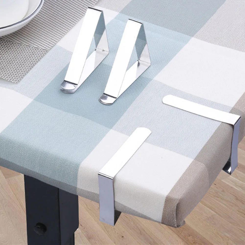

Kitchen Tools Accessories Table Cloths Clip Picnic Clamps Stainless Steel Cover Holder Tablecloth Household, Party, Picnic 8pcs