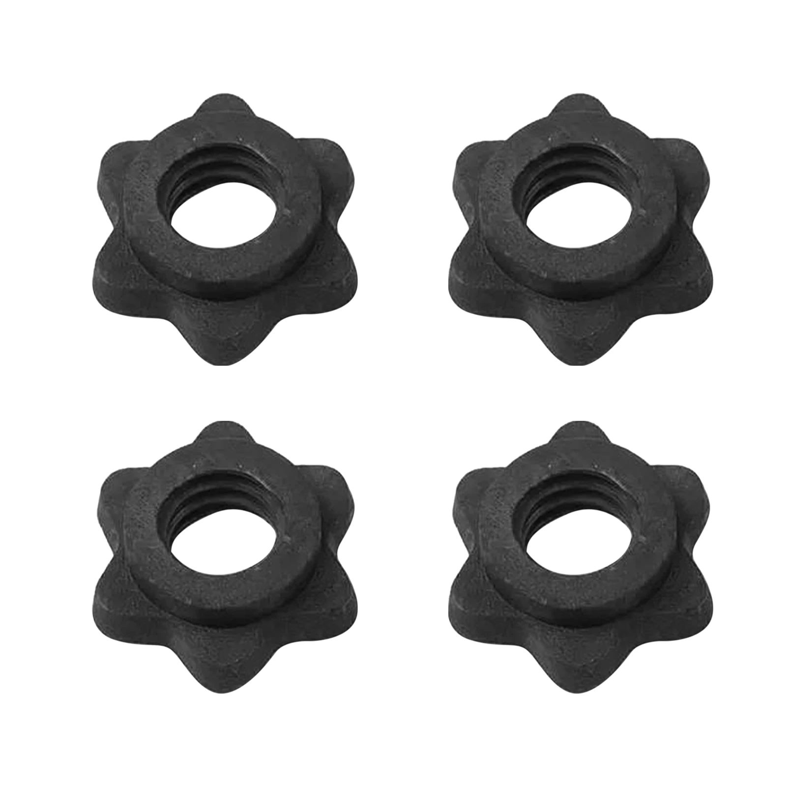 

2pairs Tool Dumbbell Hex Nut Bars Training Practical Durable Black Barbells 25mm Rod Accessories Spinlock Collars Sports