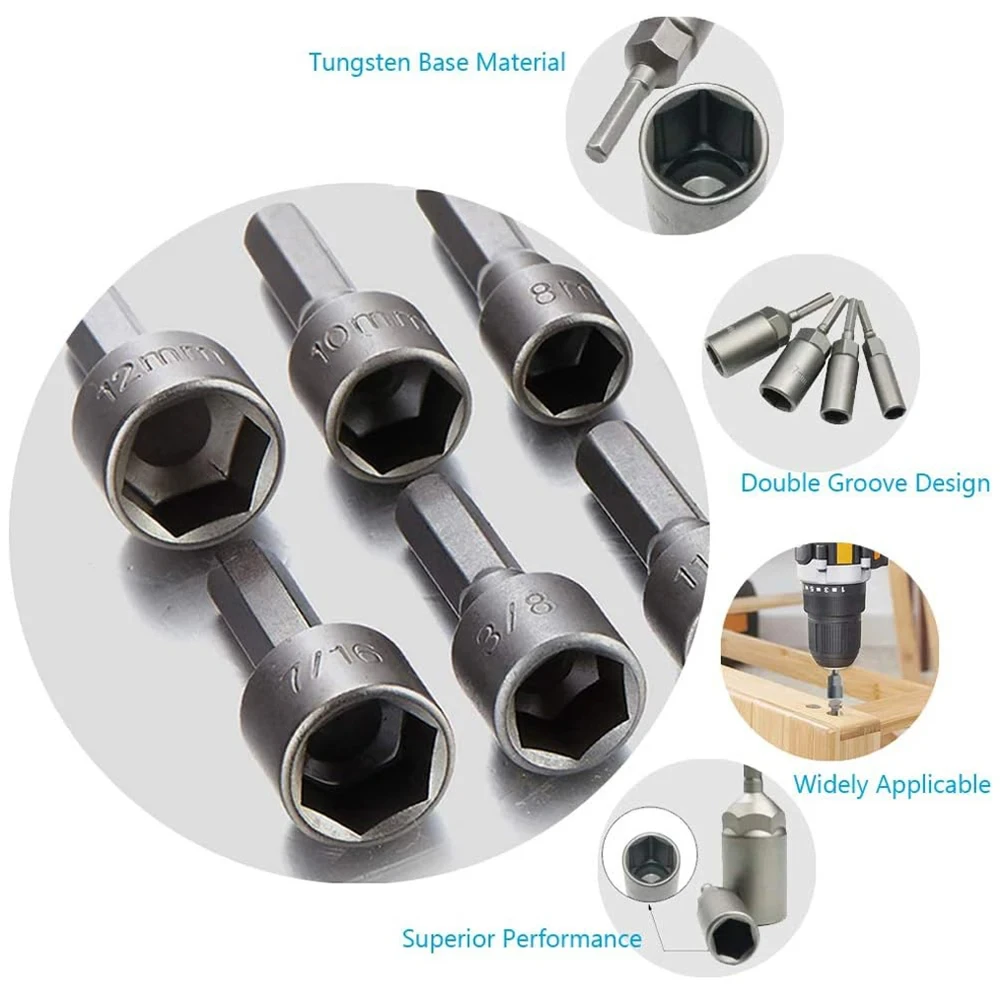 Набор шестигранных торцевых ключей 9/14 шт. с быстросменным патроном для