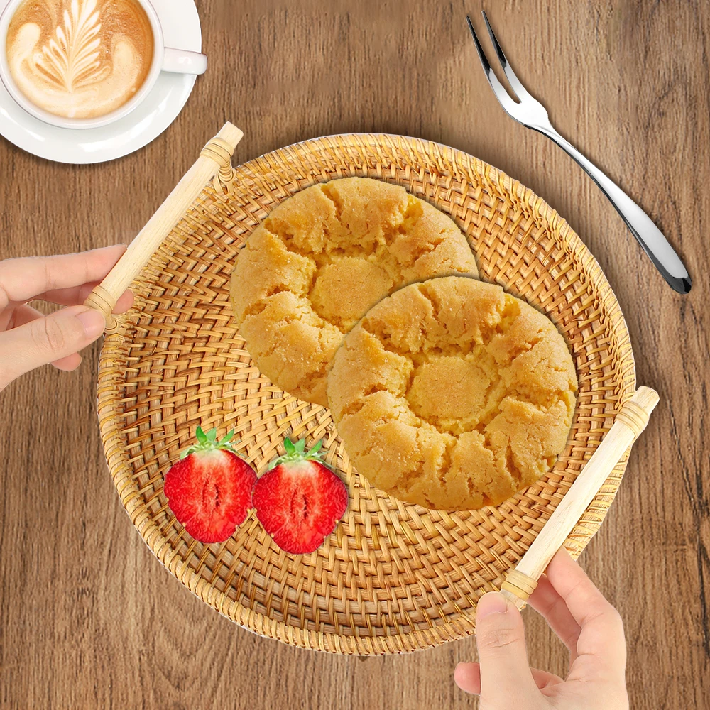 Поднос Для Хранения Из Ротанга Ручной Работы Экологически Чистая Корзина С