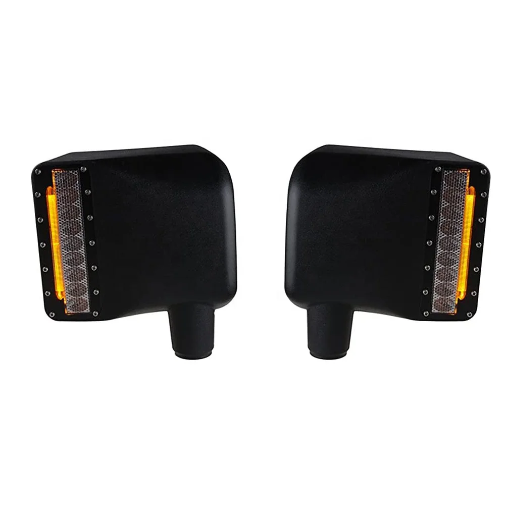 

Black Cover Led Turn Signal Mirror For Jeep Wrangler Amber Rear View Side Mirror Turn Signal Light For Jeep Wrangler JK