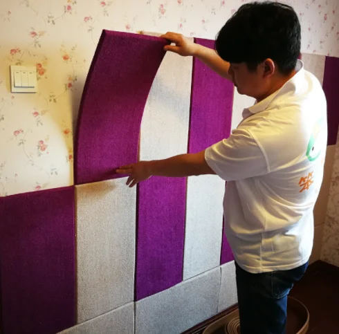 

2024 bedroom Modern soft bag headboard self -sticking wall sticker