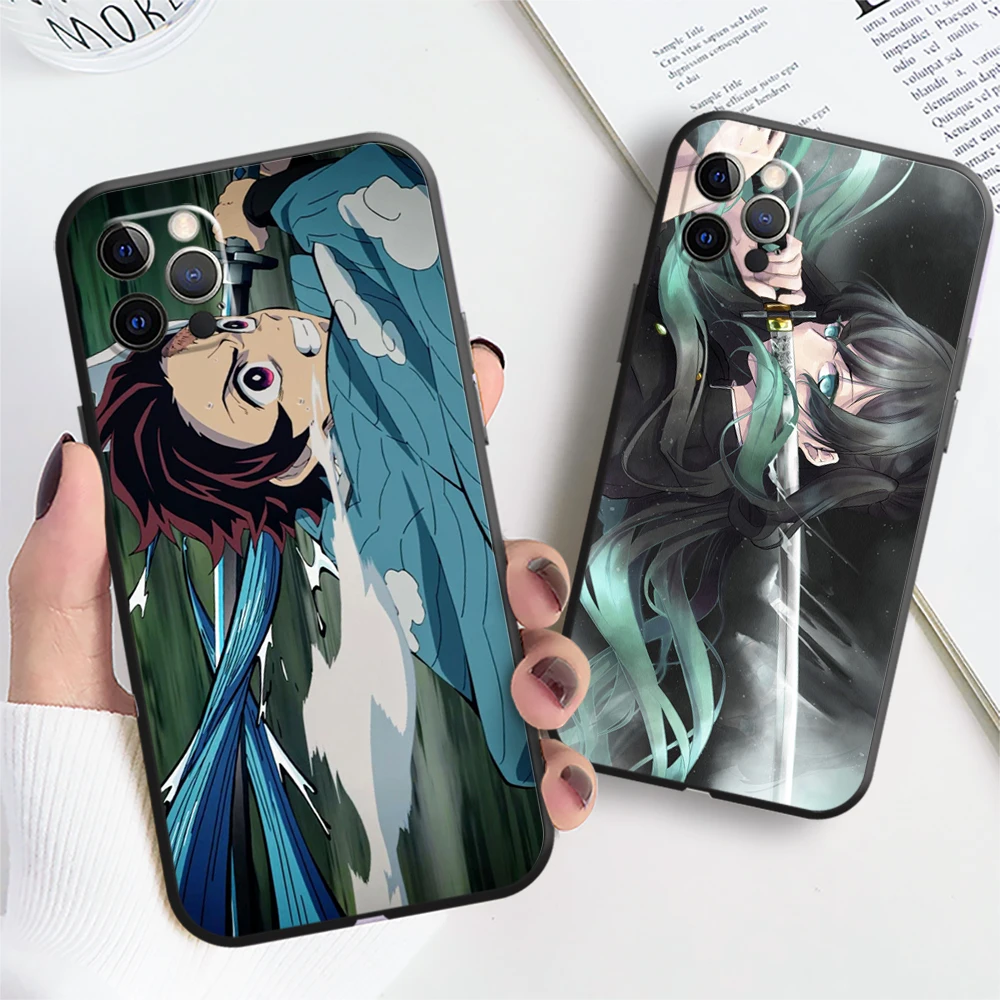

Demon Slayer Anime Phone Case For iPhone 13 12 11 11 Pro 6 7 8 12 mini XR XS 12Pro MAX SE 2020 13 Pro New Color shell TPU Funda