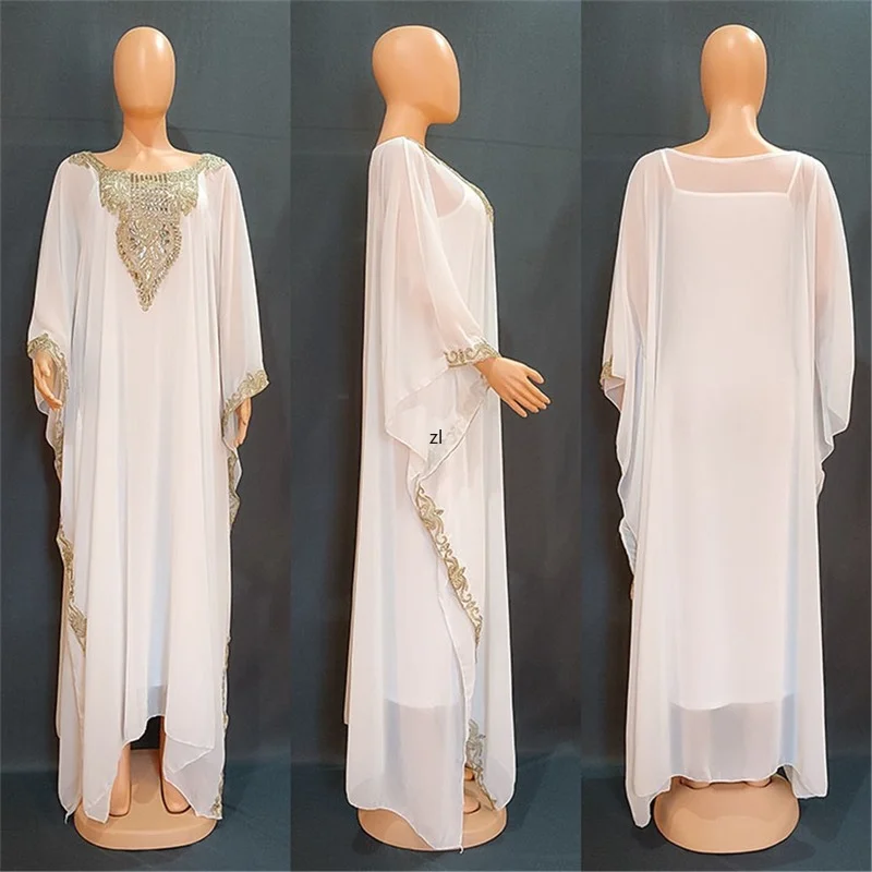 Eid Mubarak Abaya Dubai Turkey Muslim Chiffon Dress Loose Plus Size Boubou Caftan Marocain Djellaba Femme Vestido Arabe Mujer