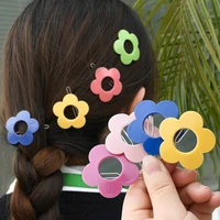 women japanese and korean hairpin sweet candy color flower frog button girl color bangs hairpin frog clips headwear accessories