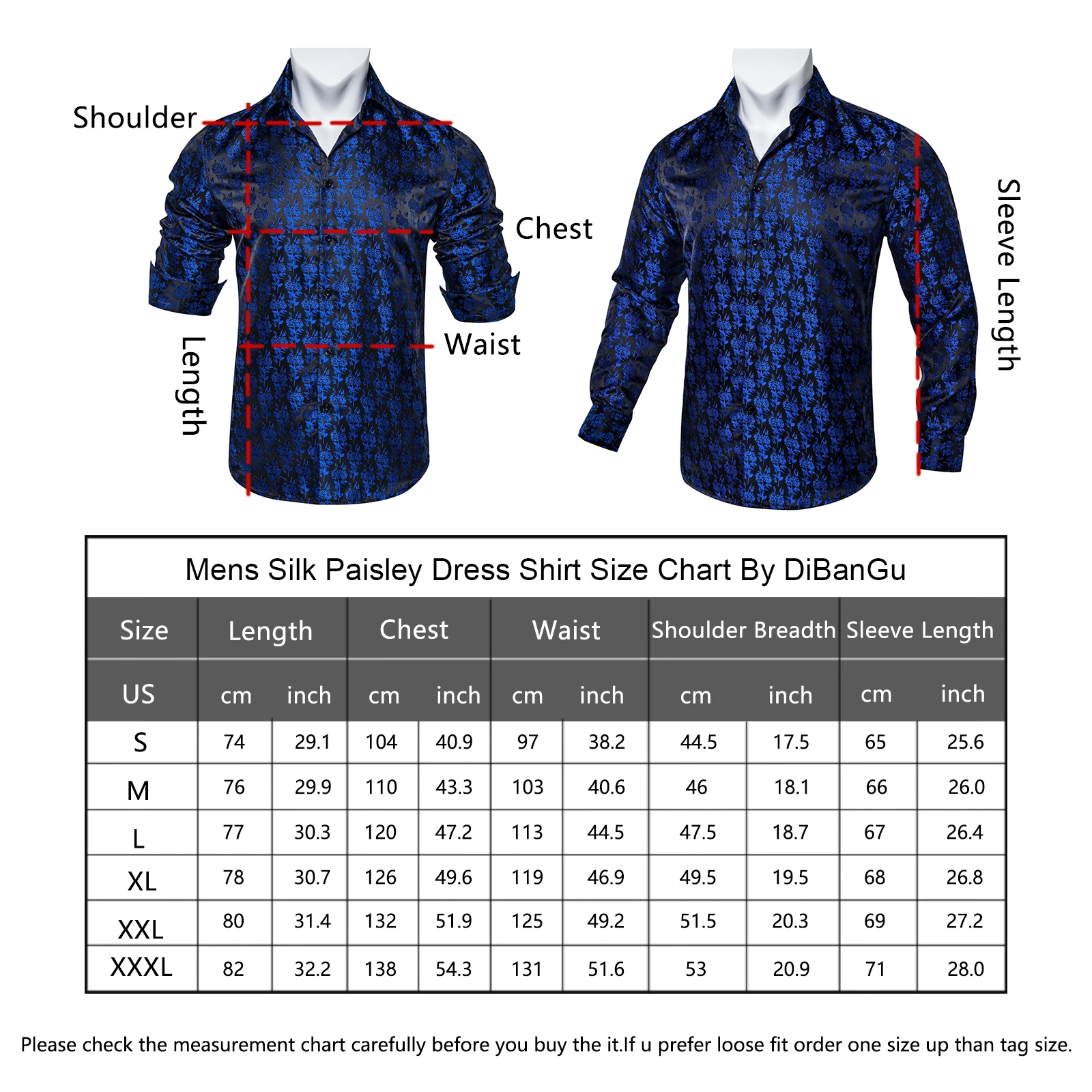 Silk Blue Men Shirts Soft Singal Breasted Turn Down Collar Paisley Shirt For Man Long Sleeve Luxury Ajustable Cuffs Male Tops