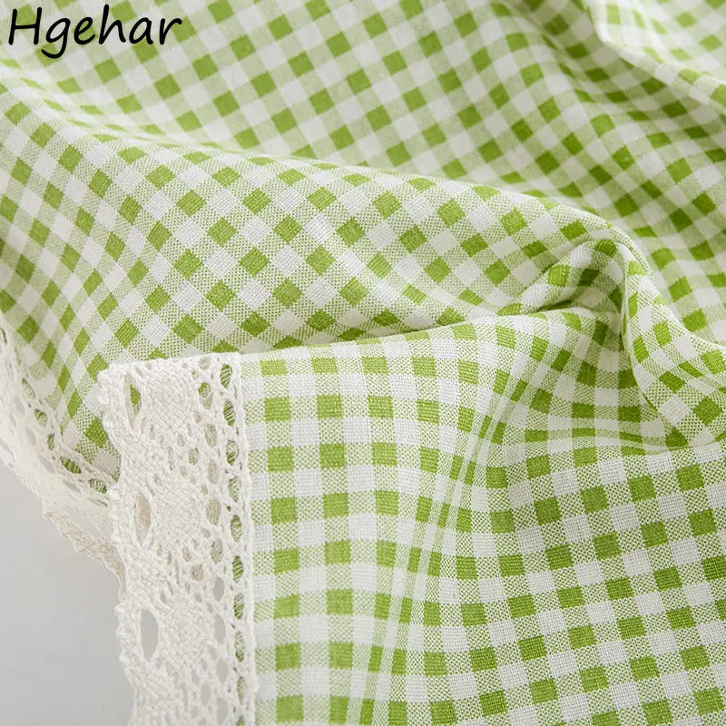 

Plaid All-Purpose Covers Rectangle Japan Style Lace Cotton and Linen Tablecloth Air Conditioner Water Dispenser Dust Cover Mat