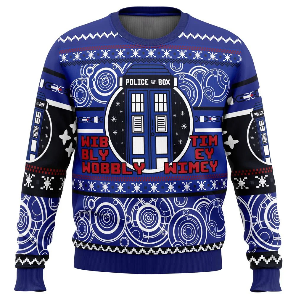 

Doctor Who Tardis Ugly Christmas Sweater Christmas Sweater gift Santa Claus pullover men 3D Sweatshirt and top autumn and winter