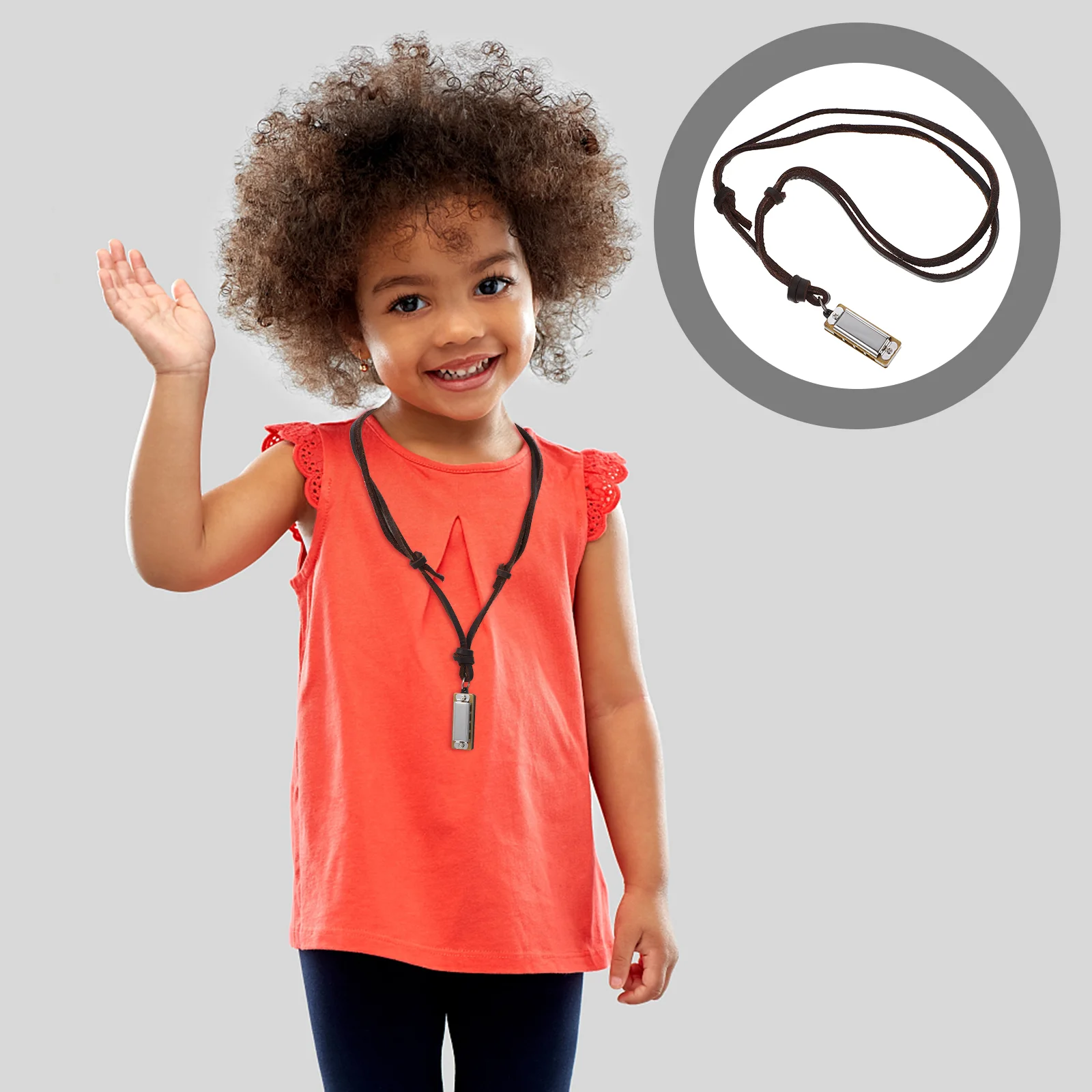 

Harmonica Plaything Pendant Necklace Necklace with Alloy Harmonica Pendant