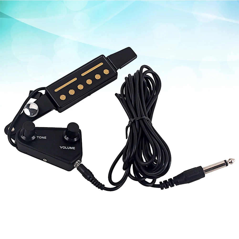 

Electric Guitar Amp Socket Low Noise Soundhole Pickup Adjust Transducer Amplifier