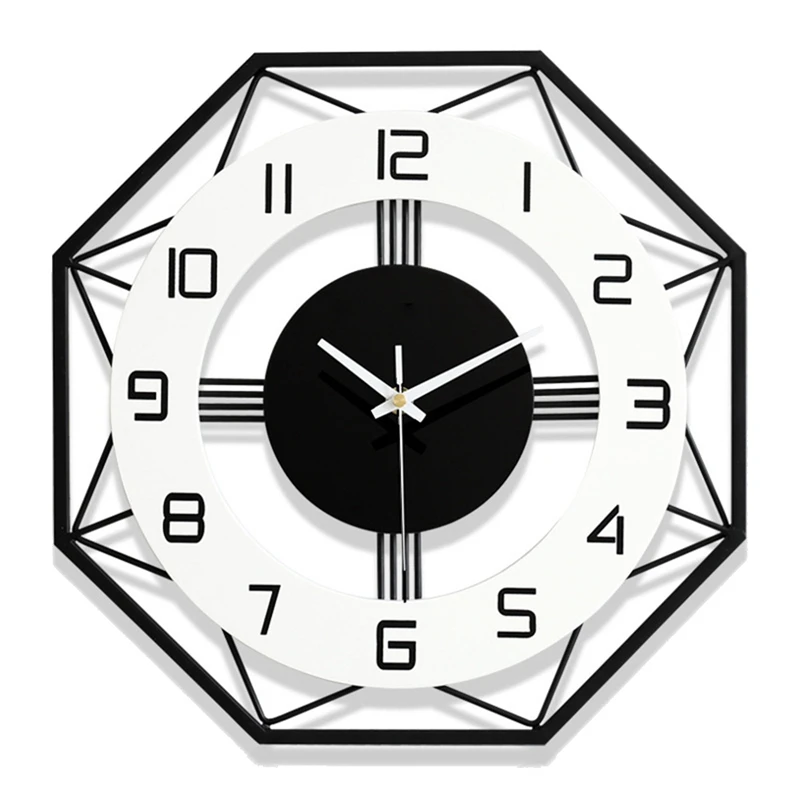 Большие бесшумные настенные часы декоративные кварцевые на батарейках для