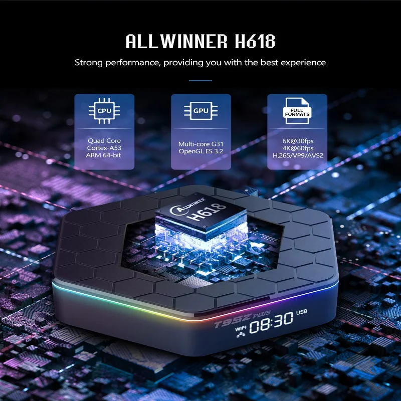 ТВ-приставка Blkj T95Z PLUS Android 12 Allwinner h618 2 4 ГГц Двухдиапазонная Wifi6 6k 4k m3u Смарт