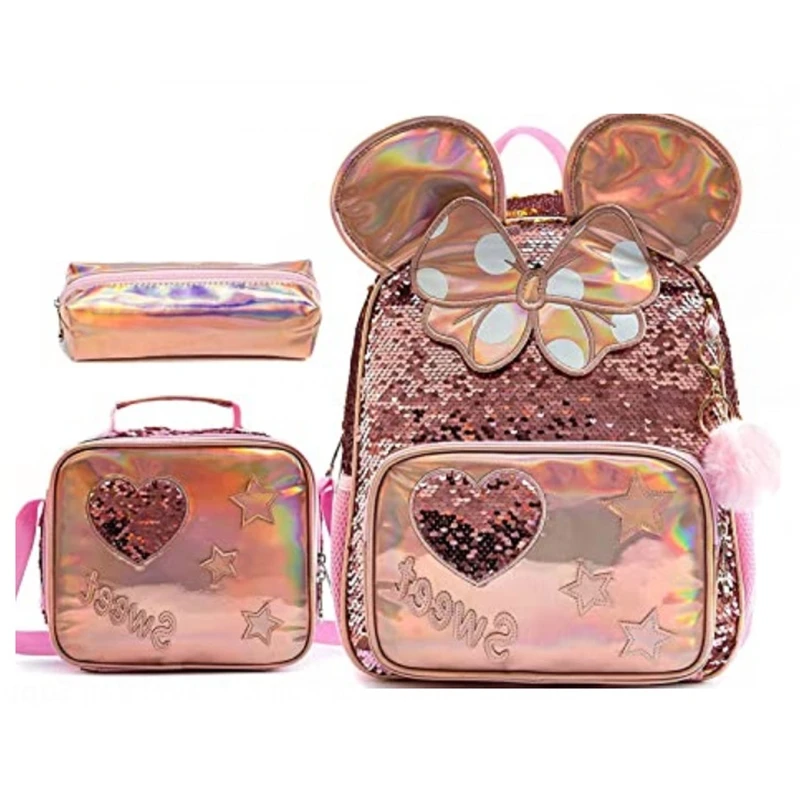 

Jasminestar Kids Backpack 13 inch Toddler Schoolbag set for girls with lunch bag pen bag School Backpacks Kindergarten Bookbag
