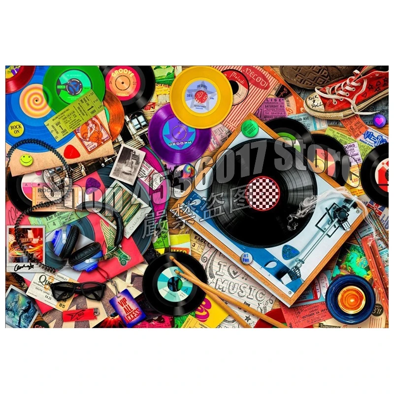 Diamond Embroidery Music record Wall Art 5D Diy Diamond Painting Cross Stitch Full Rhinestone Mosaic Decoration Decor Christmas