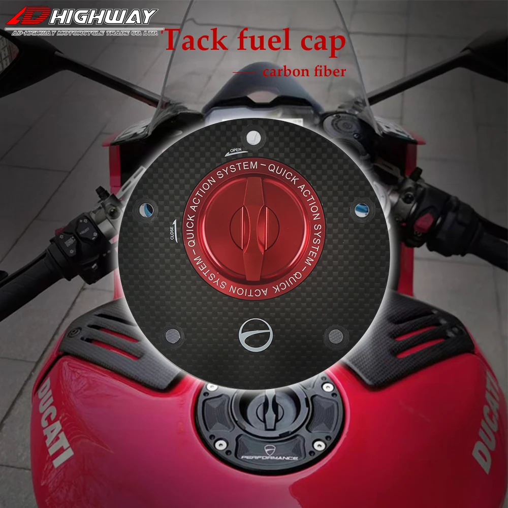 

Carbon Fiber Motorcycle Accessories Quick Release Key Fuel Tank Gas Oil Cap Cover for Mv Agusta F4 97-09 750/1000