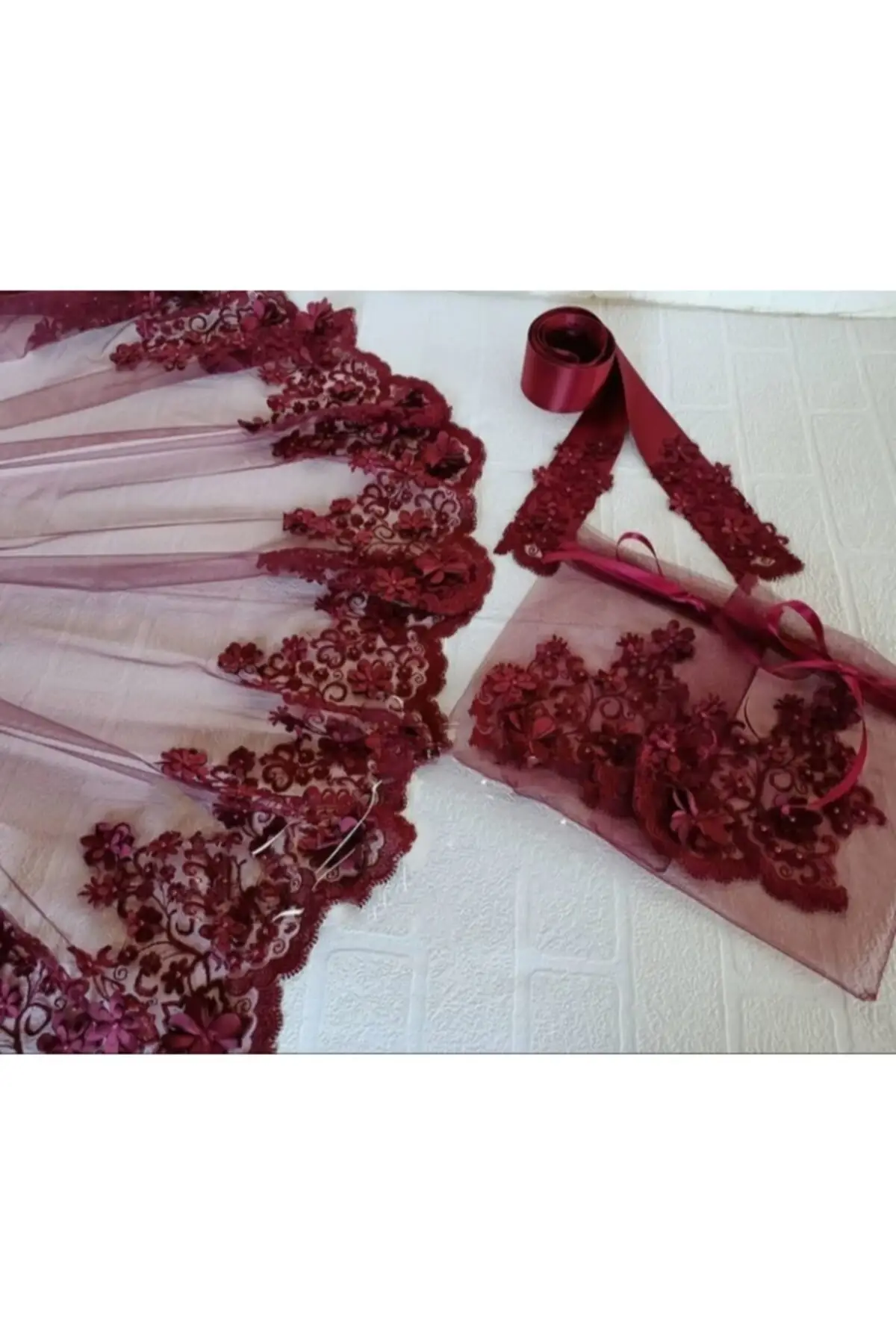

Bridal Accessories 3D Veil Set Wedding Handmade For Bride And Bridesmaids