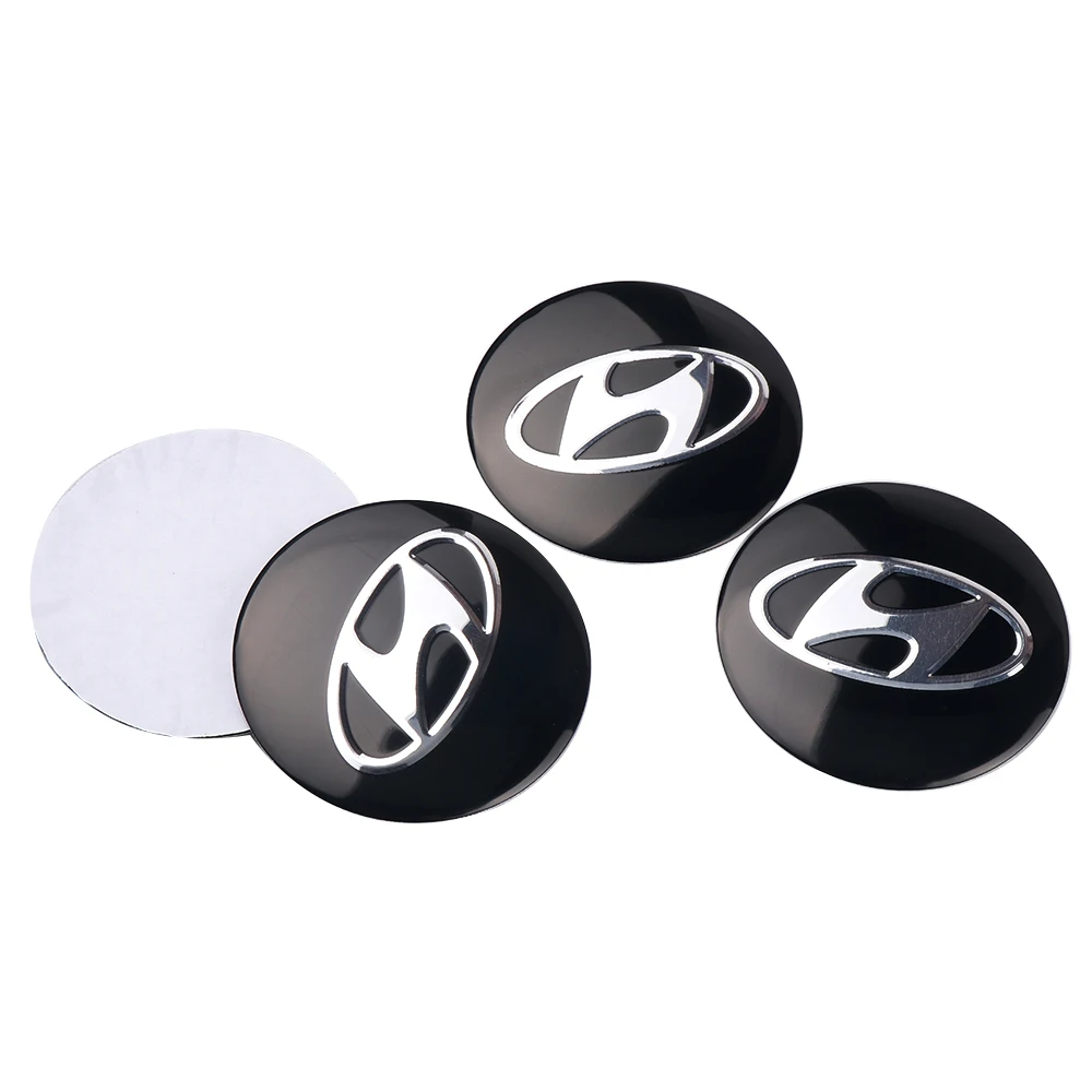 4PCS 56/60MM Car Wheel Center Cap Hub Covers Badge Hubcap Stickers For Hyundai I10 I20 I30 I40 IX20 IX35 Tucson Auto Accessories