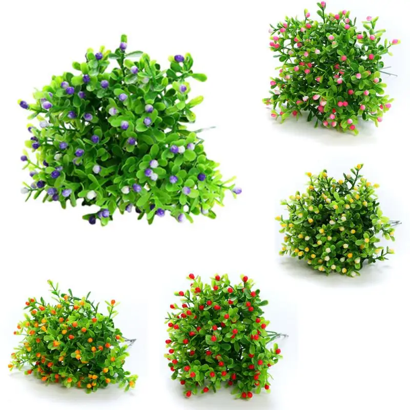 

Multicolor Artificial Shrubs Plastic Fake Plants Simulation Bushes Flower Plant For Home Garden Decor Fake Flower Accessories