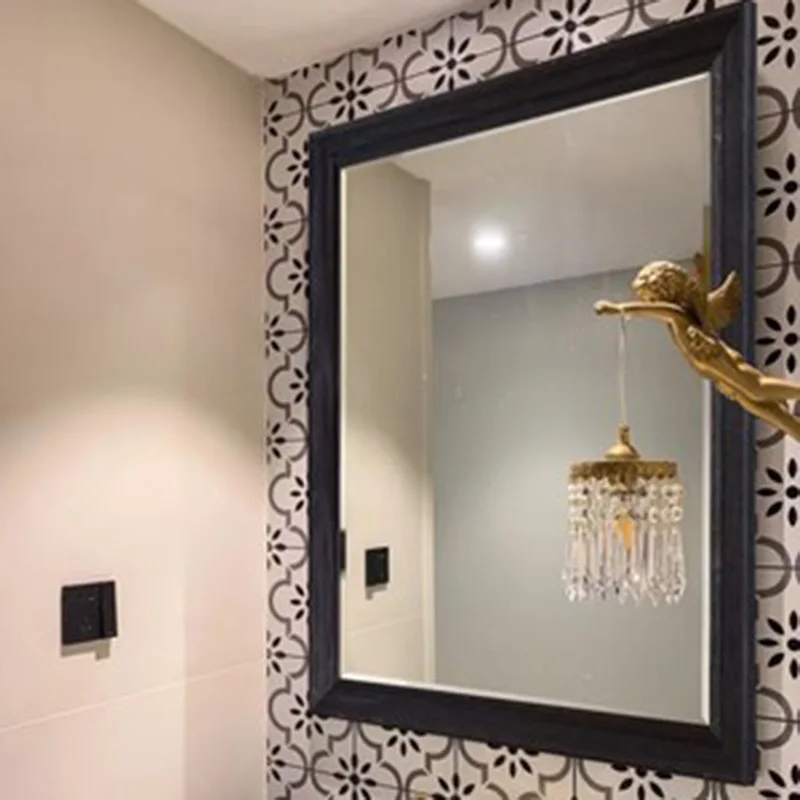 

Irregular desk Wall Mirrors Full Body Bathroom nordicc Wall desk mirror Mirror Vintage Rectangle Deco Luxury Decoration Home