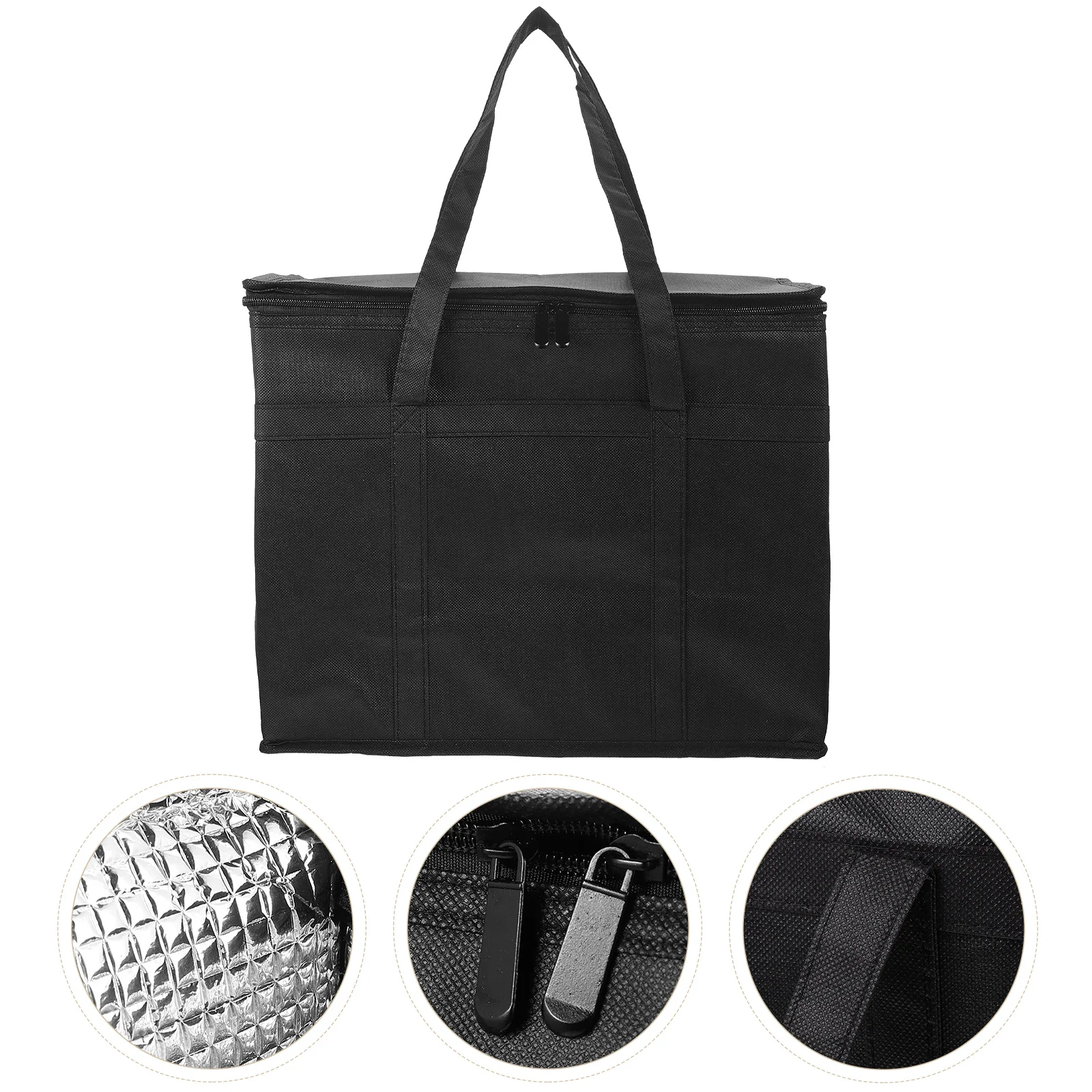 

Picnicinsulated Delivery Thermal Tote Carrierpizza Hot Lunch Cold Cooler Warmer Heated Takeaway Rucksack Ice Grocery Collapsible