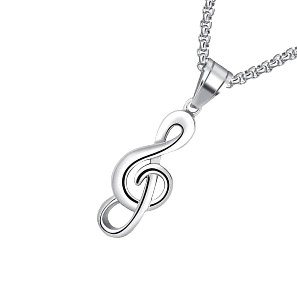 

1PC Creative Symbol Necklace Titanium Steel Male Neck Chain(Pendant+Chain)