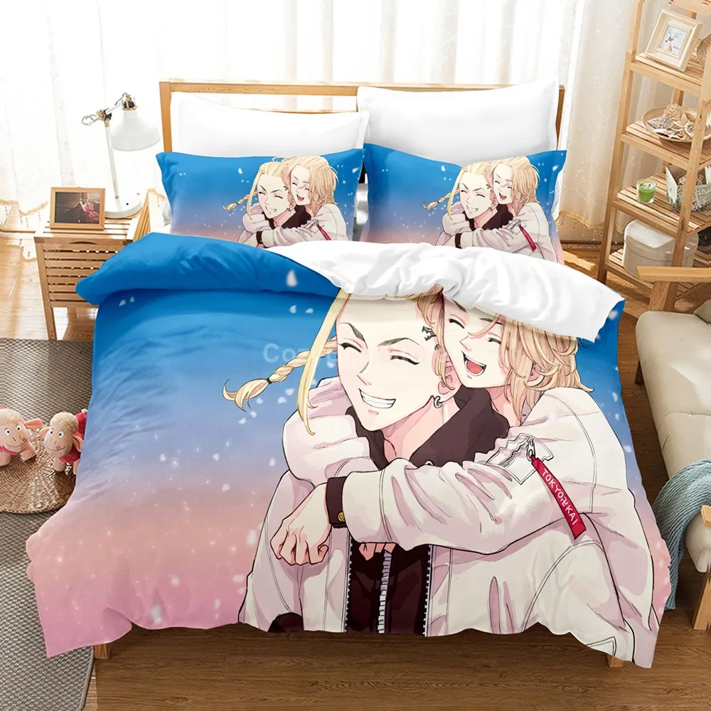 

Kazutora-Juego de cama Hanemiya, edredón moderno 3d de Anime, ropa de cama, tamaño individual, Queen y King, de los vengadores