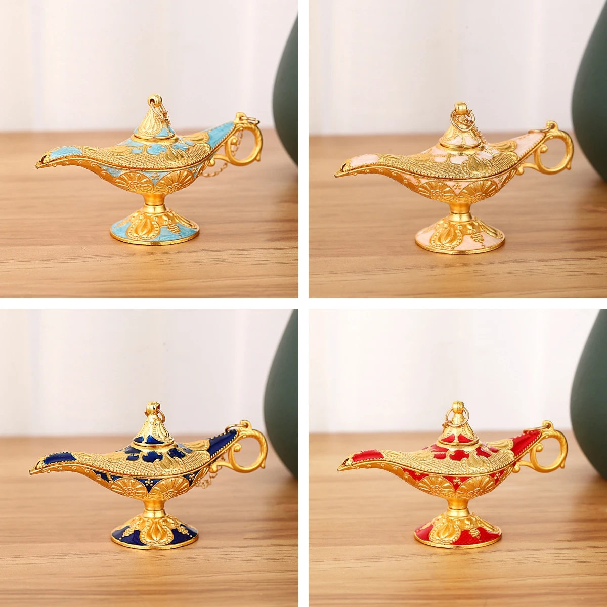 Винтажная лампа Аладдина Джин декоративная фигурка ретро ностальгический стиль