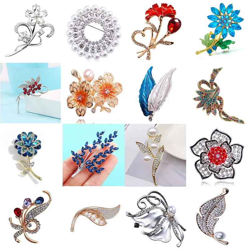 

High-end fashion exquisite rhinestone drip oil fruit plant bouquet ladies clothing accessories brooch