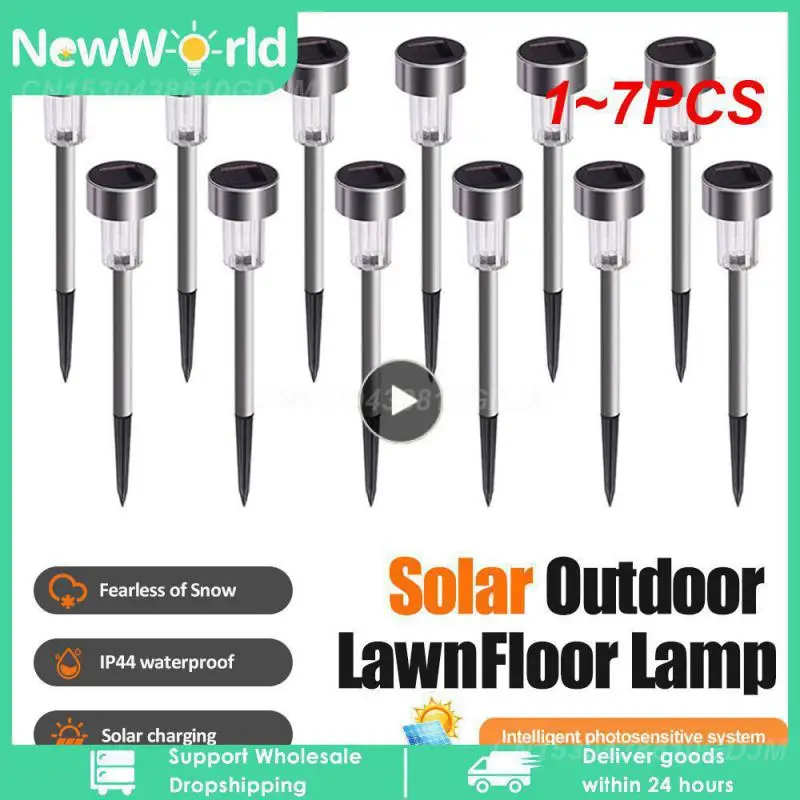 

Солнечные светильники для сада, наружные фонари на солнечной батарее, водостойкие Ландшафтные светильники для дорожек, патио, двора, газона, 1 ~ 7 шт., 12 упаковок