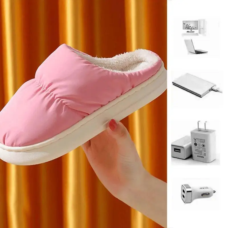 

Heated Slippers Electric Heating Slippers USB Foot Warmer Boots Heated Slipper For Men And Women Winter Christmas Slippers